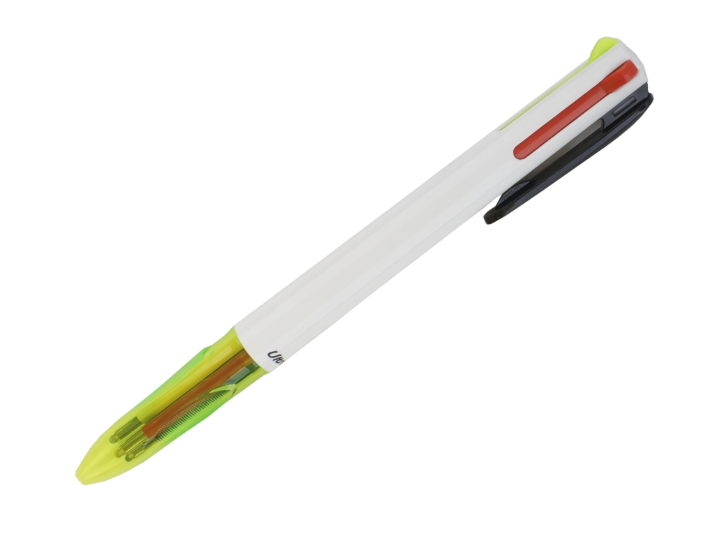 Ручка 4-х кольорова корпус жовтий. AIHAO AH147V