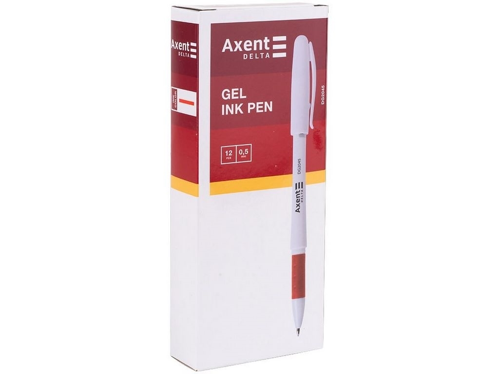 Ручка гелева червона. Axent Delta DG2045-06