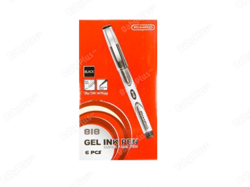 Ручка гелевая чёрная Gel ink Pen. AIHAO AH818