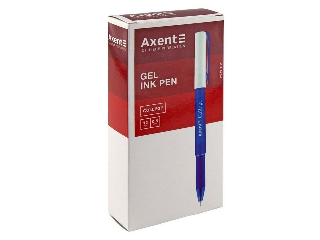 Ручка гелева College синя. Axent AG1075-02-A