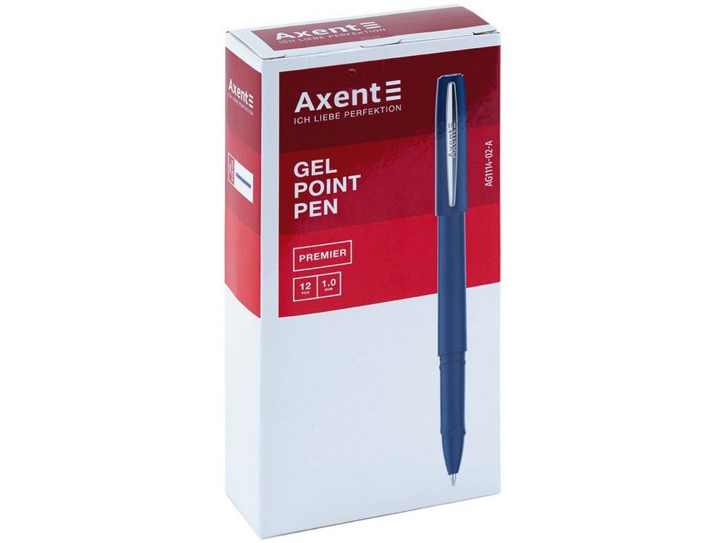 Ручка гелева Premier синя. Axent AG1114-02-A