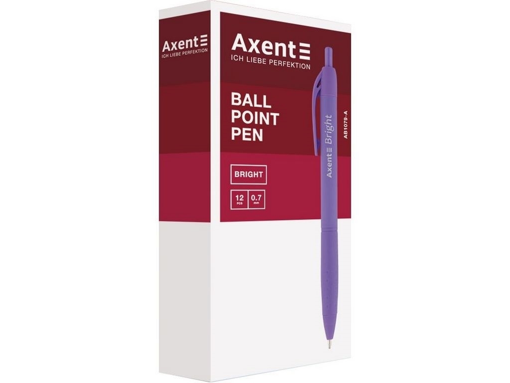 Ручка кулькова автоматична синя Bright Axent AB1079-02-A