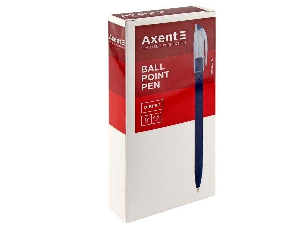 Ручка кулькова синя Axent Direkt AB1002-02-A