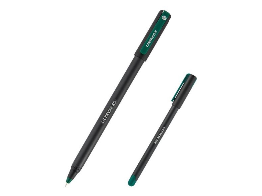 Ручка шариковая Ultron 2x зеленая. Unimax UX-146-04