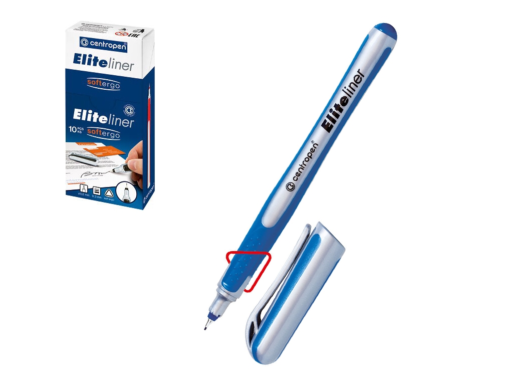Ручка Линер Elite синий 0.3 мм. Centropen 4721/03