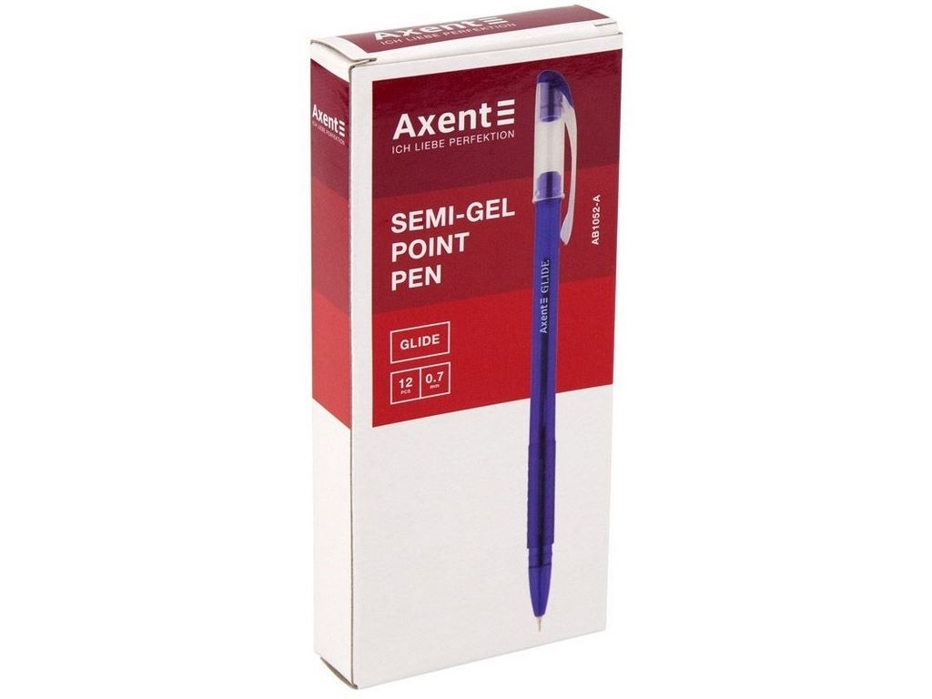 Ручка синя масляна Glide Axent AB1052-02-A