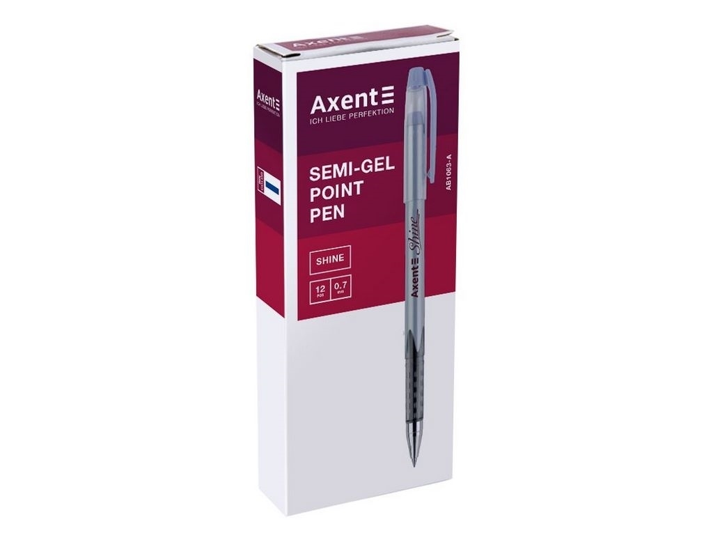 Ручка масляная Shine синяя. Axent AB1063-02-A