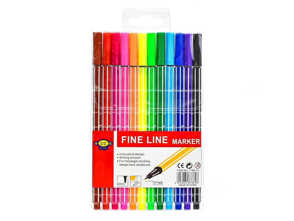 Ручки 1788-12 Fine Line 12 цветов, WW00016