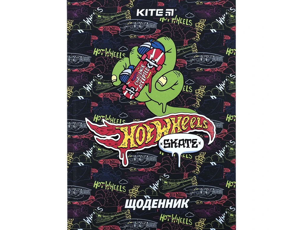 Щоденник шкільний, Тверда обкладинка, Hot Wheels, Kite