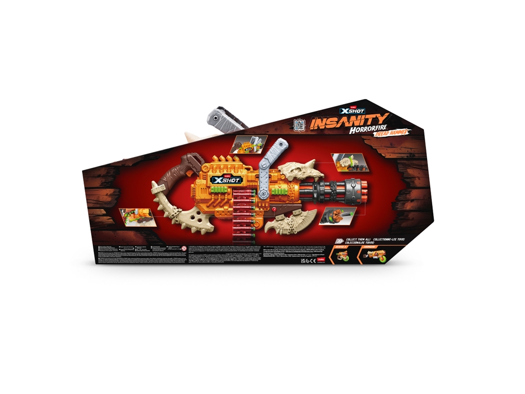 Быстрострельный бластер Insanity Horrorfire Dread Hammer. 48 патронов. Zuru 36733