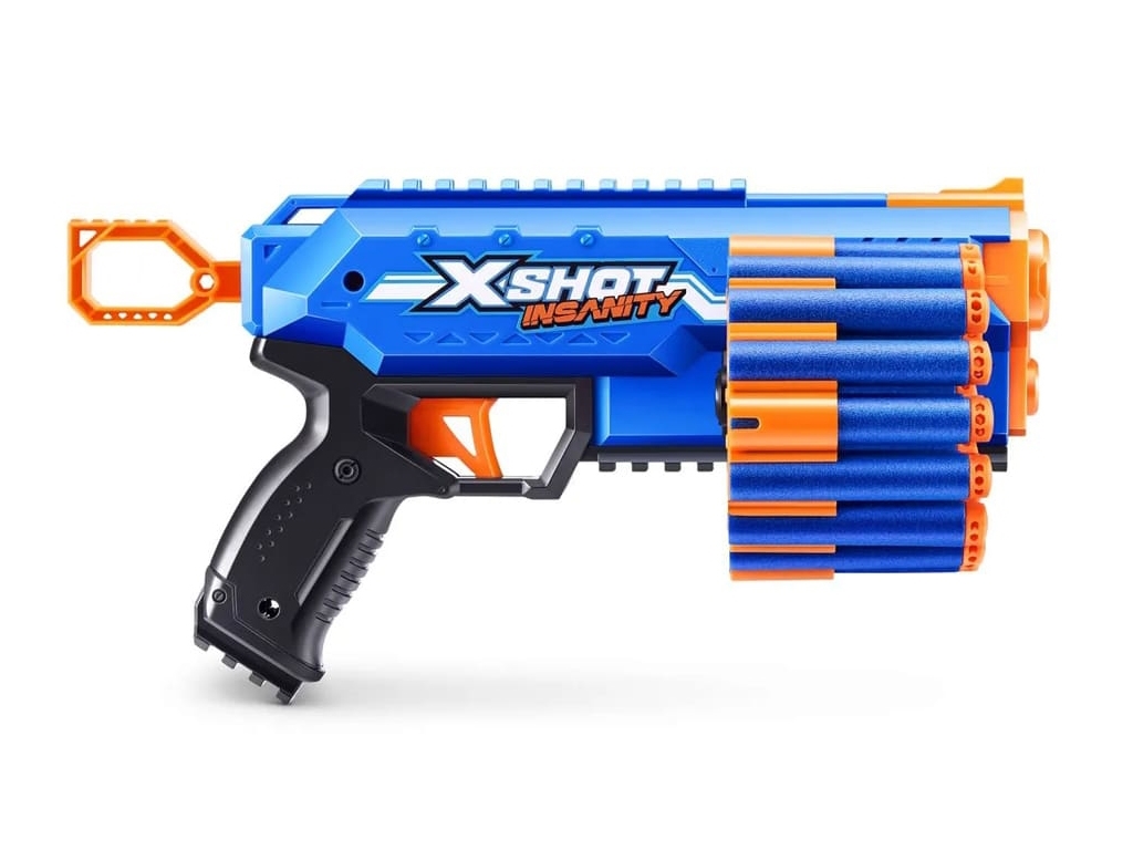 Быстрострельный игрушечный бластер X-SHOT Insanity-Manic 24 патронов. Zuru 36603R