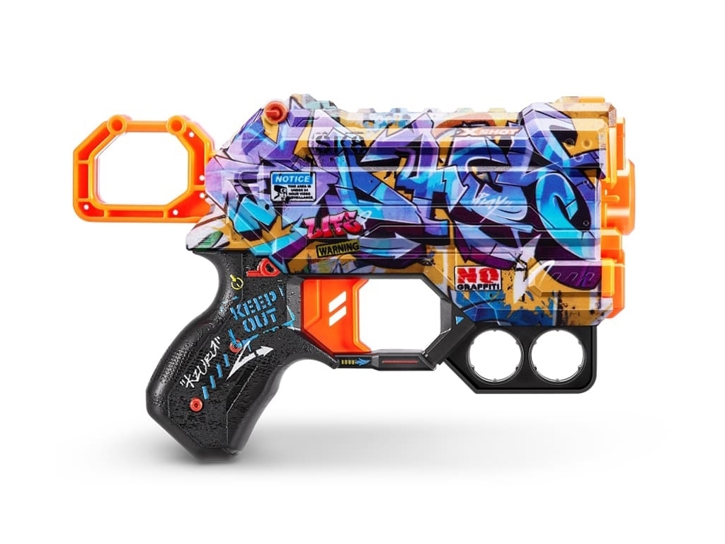 Быстрострельный игрушечный бластер X-SHOT Skins Menace Spray Tag 8 патронов. Zuru 36515D