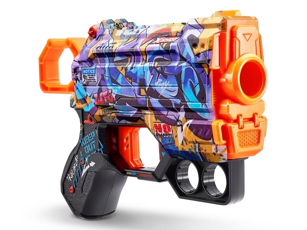 Быстрострельный игрушечный бластер X-SHOT Skins Menace Spray Tag 8 патронов. Zuru 36515D