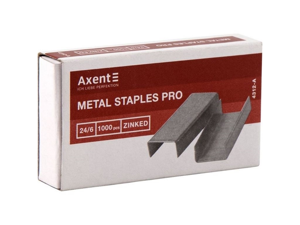 Скобы для степлеров Pro 24/6 Axent 4312-A, 1000 шт