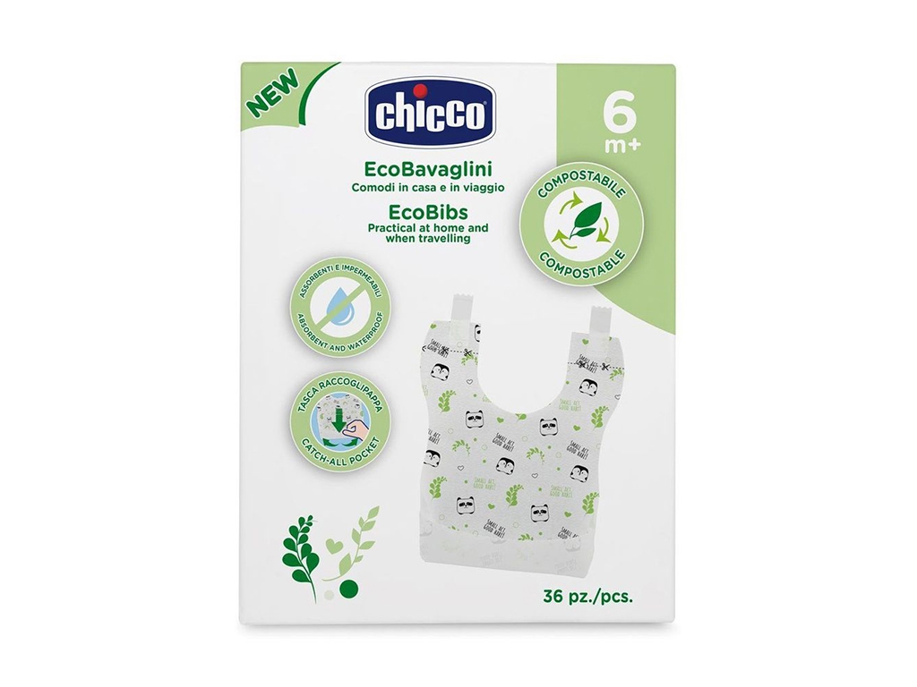 Слюнявчики одноразовые Eco Bibs 36 шт. Chicco 10399.00