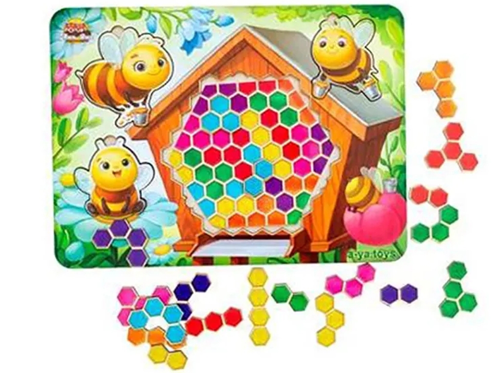 Сортер-тетріс Веселі бджілки 32х22,5 см, Ubumblebees