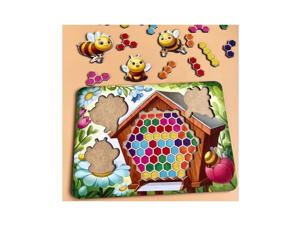 Сортер-тетріс Веселі бджілки 32х22,5 см, Ubumblebees