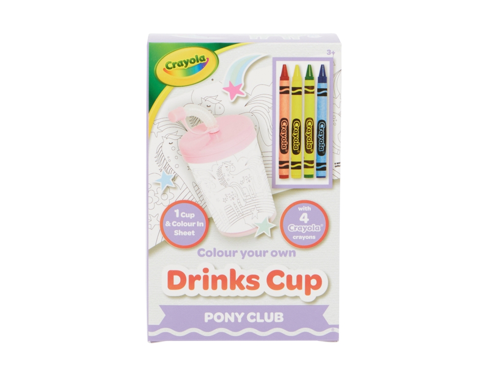 Творчий набір “Стаканчик Поні-клуб”, з олівцями, Вік 3+, Crayola