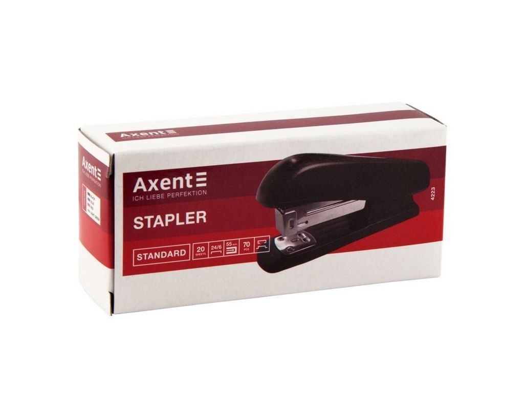 Степлер канцелярський №24/6 Axent Standard 4223-09-A, пластиковий, 20 аркушів, салатовий