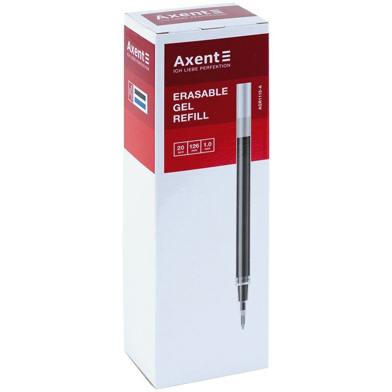 Стержень гелевий чорний 10 мм. Висота 126мм. Axent AGR1115-01-A