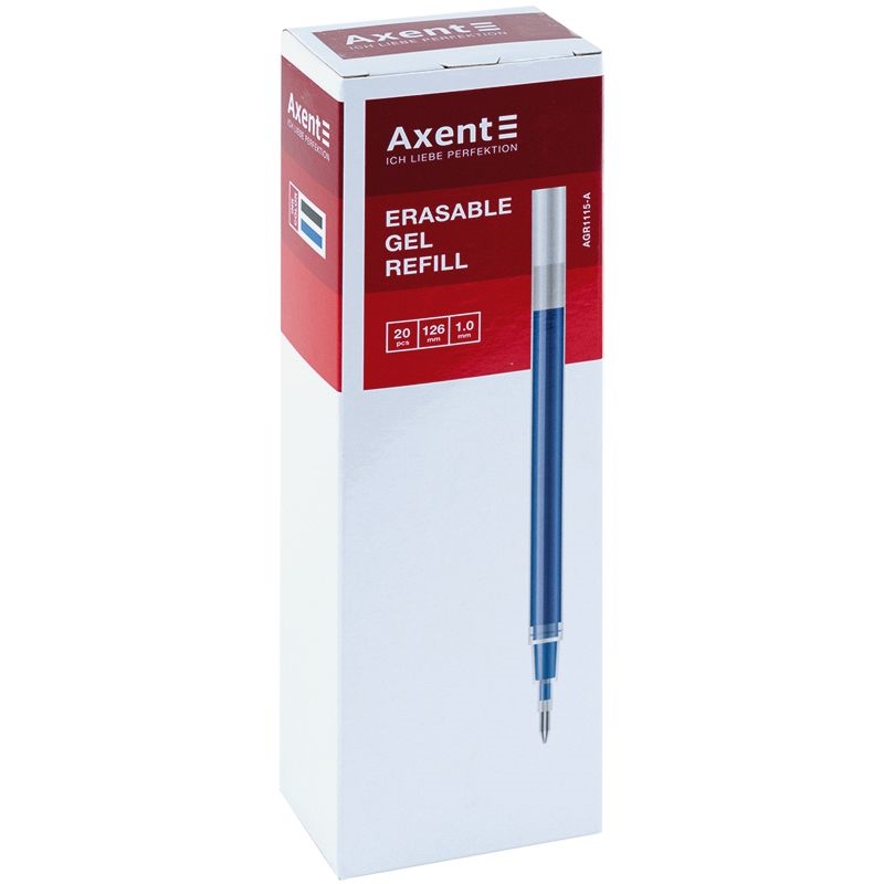 Стержень гелевий синій 10 мм. Висота 126 мм. Axent AGR1115-02-A