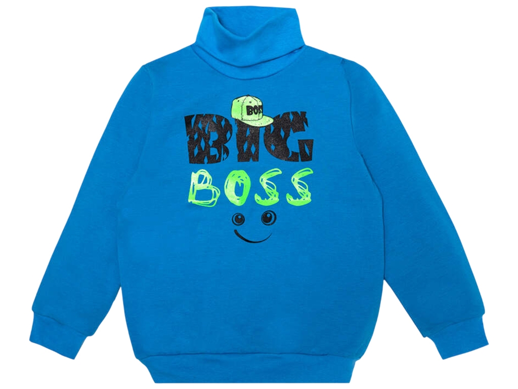 Свитер детский для мальчика Big boss SV-22-2-10 с начесом, Рост 116 синий, Gabbi