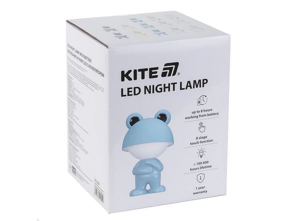 Світильник-нічник LED з акумулятором Dreamy Froggy білий, Kite