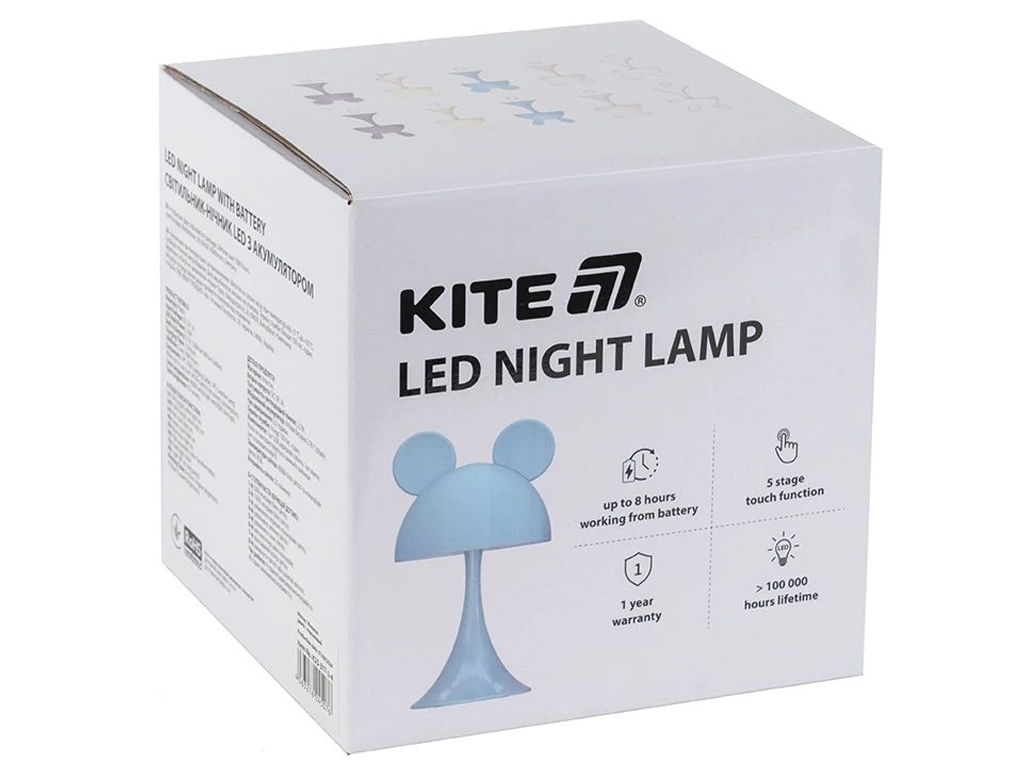 Світильник-нічник LED з акумулятором Simple Mouse білий, Kite