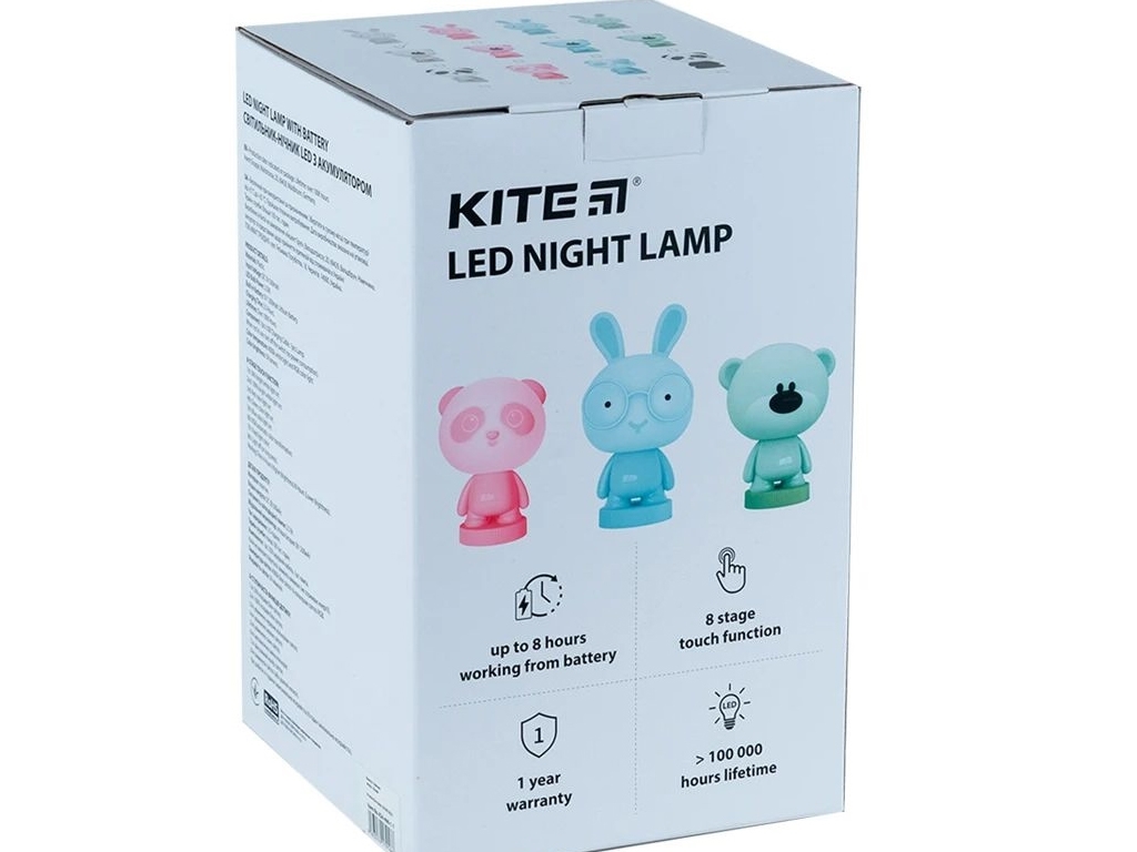 Светильник-ночник LED с аккумулятором Bunny синий, Kite