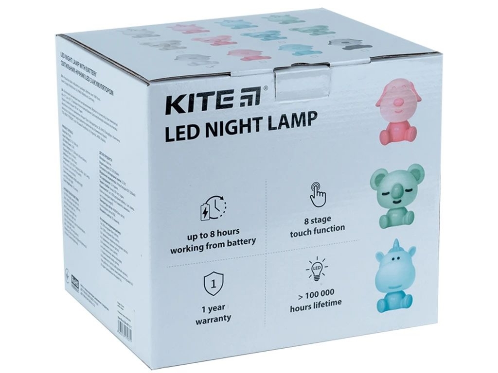 Світильник-нічник LED з акумулятором Unicorn блакитний, Kite