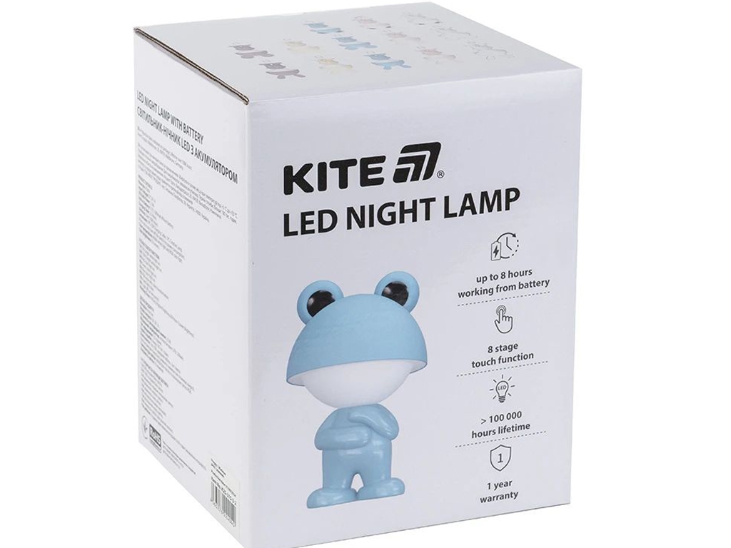 Світильник-нічник LED з акумулятором Dreamy Mouse блакитний, Kite