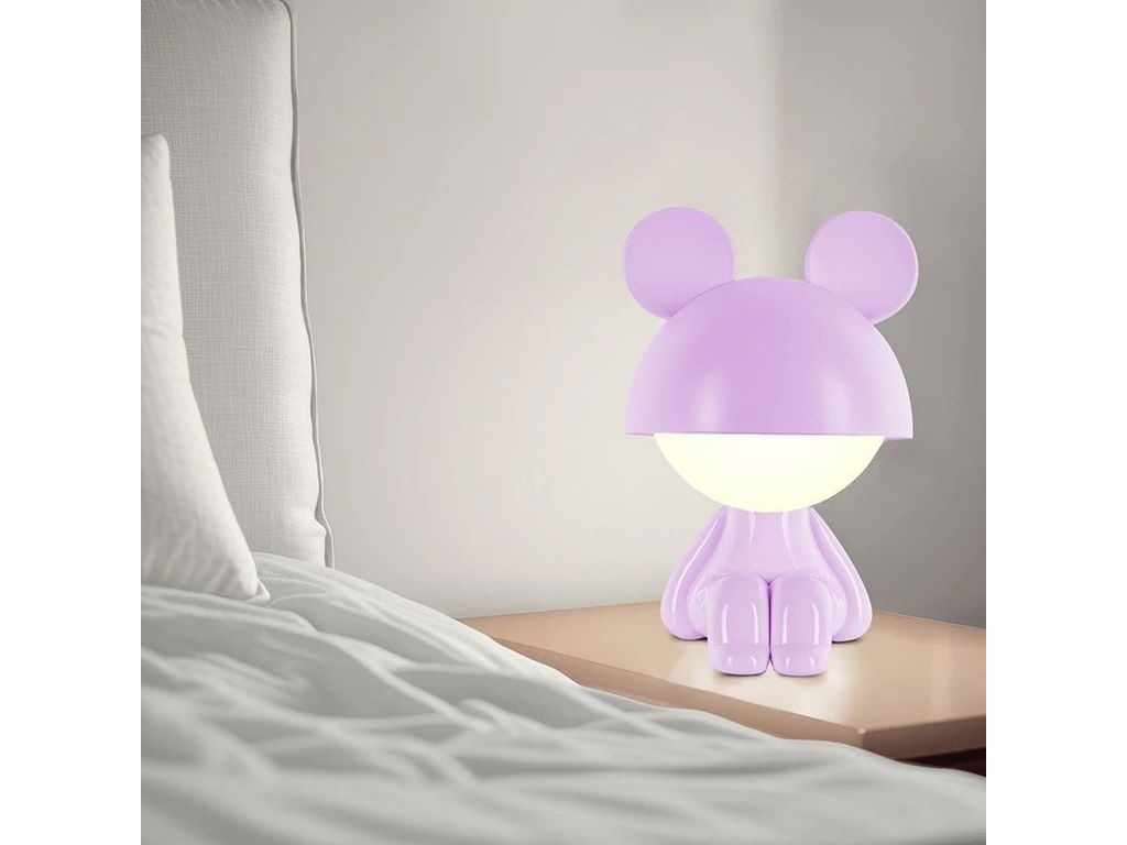 Світильник-нічник LED з акумулятором Cute Mouse фіолетовий, Kite