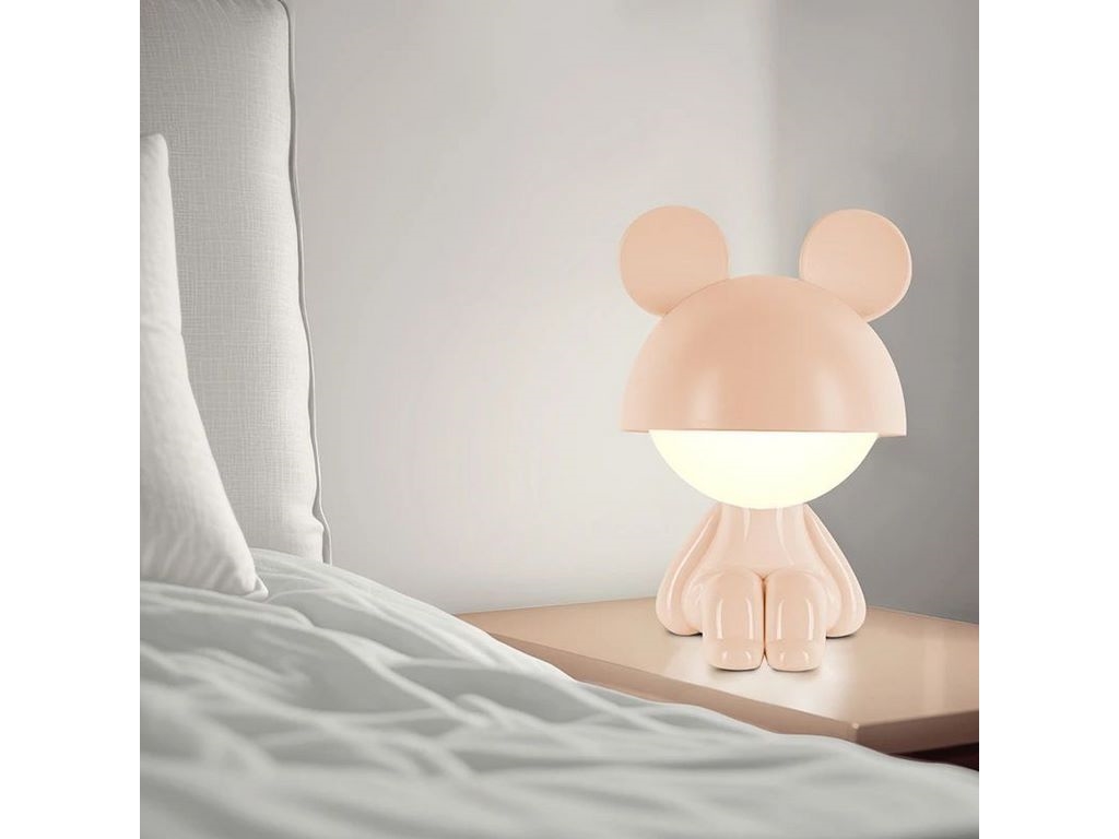 Світильник-нічник LED з акумулятором Cute Mouse персиковий, Kite