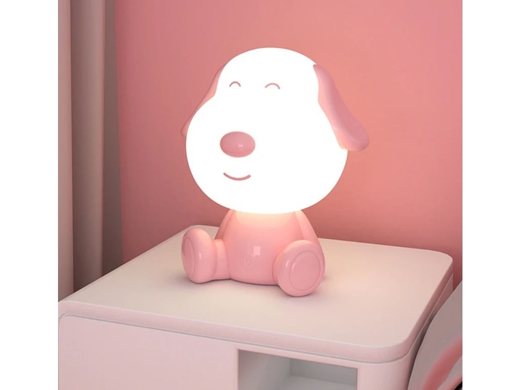 Світильник-нічник LED з акумулятором Doggy рожевий, Kite