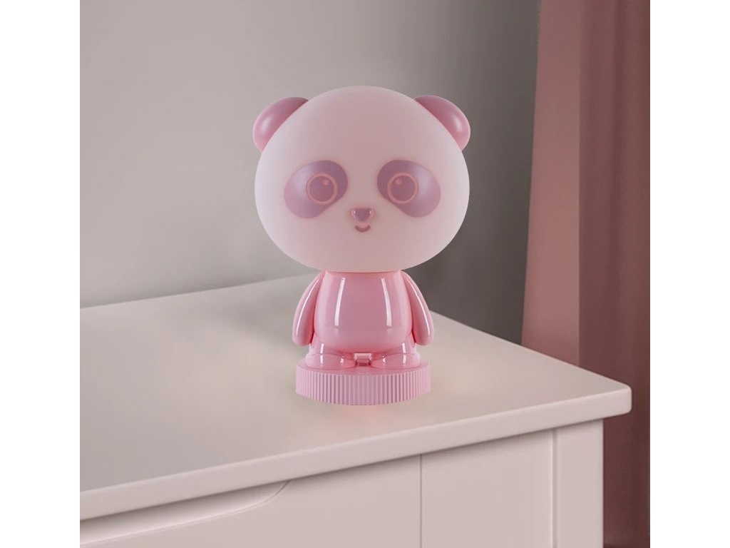 Світильник-нічник LED з акумулятором Panda рожевий, Kite