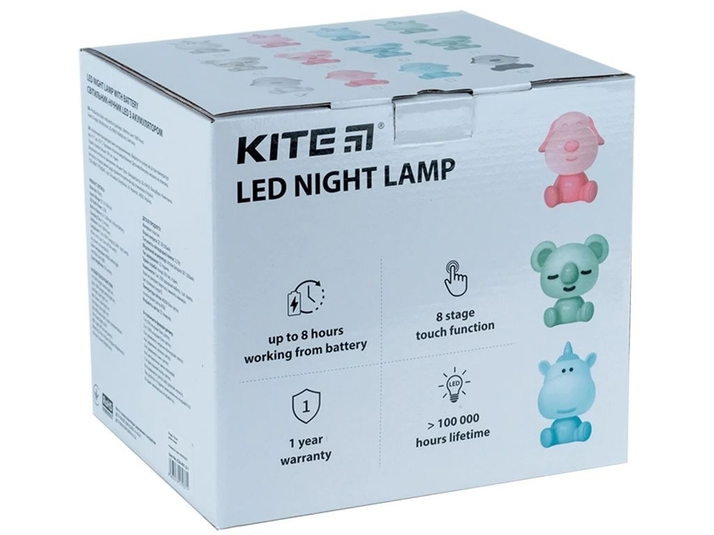 Светильник-ночник LED с аккумулятором Unicorn розовый, Kite