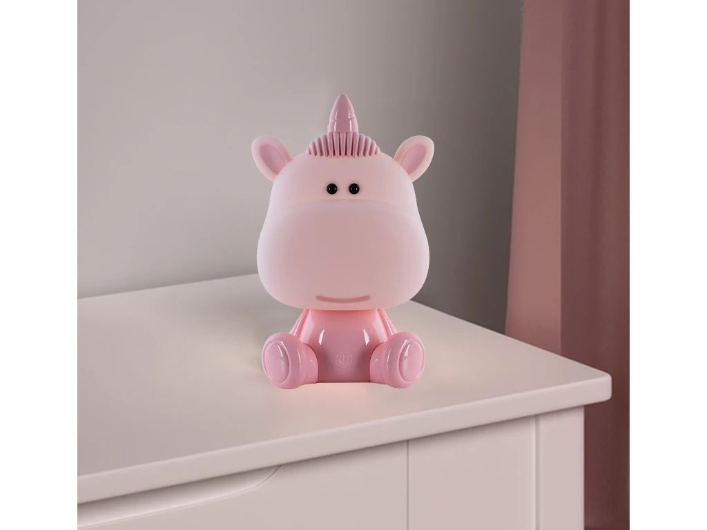 Светильник-ночник LED с аккумулятором Unicorn розовый, Kite