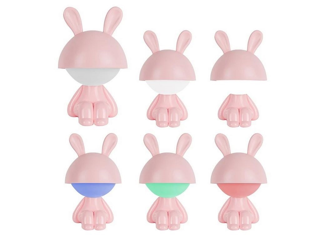 Светильник-ночник LED с аккумулятором Cute Bunny розовый, Kite