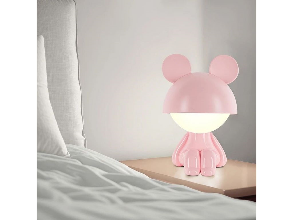 Світильник-нічник LED з акумулятором Cute Mouse рожевий, Kite