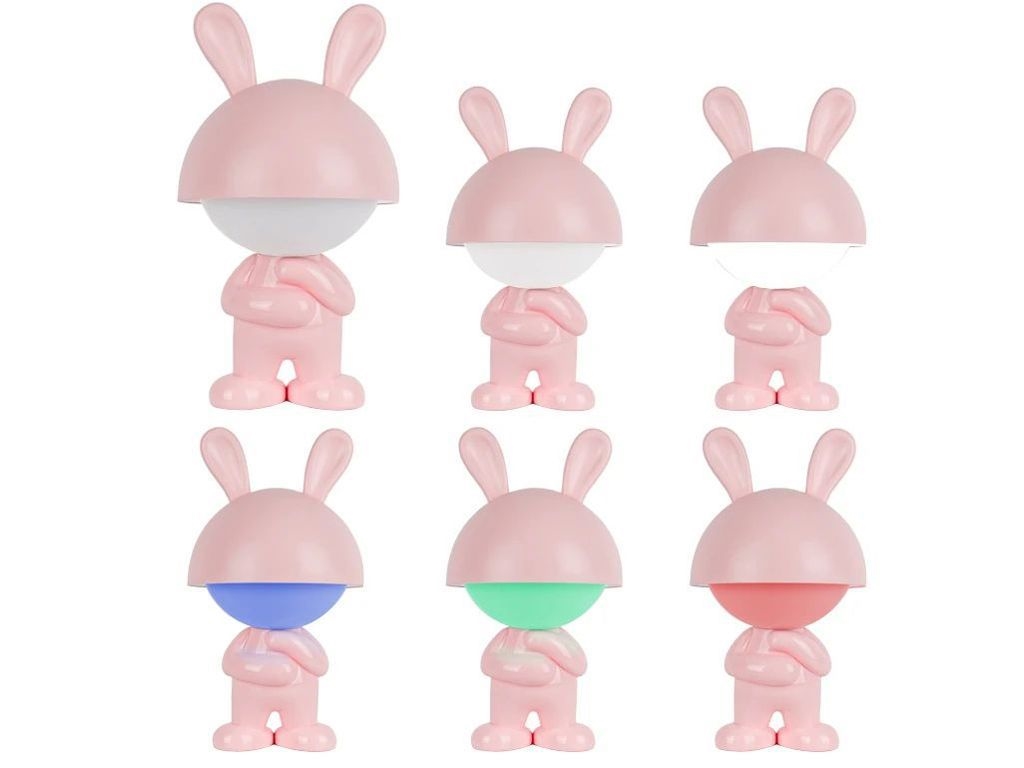 Светильник-ночник LED с аккумулятором Dreamy Bunny розовый, Kite
