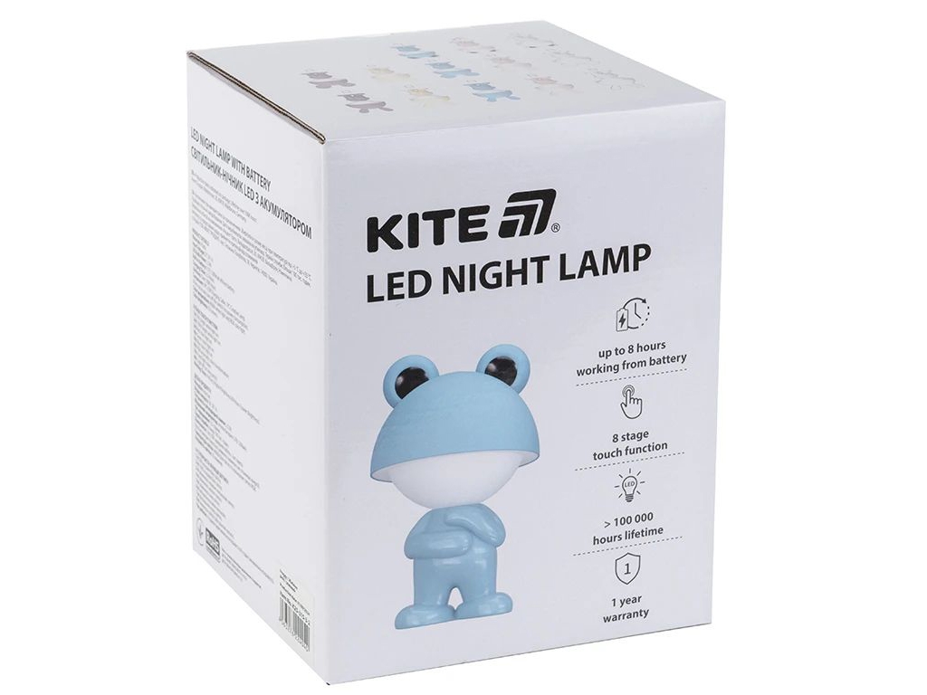 Світильник-нічник LED з акумулятором Dreamy Froggy рожевий, Kite