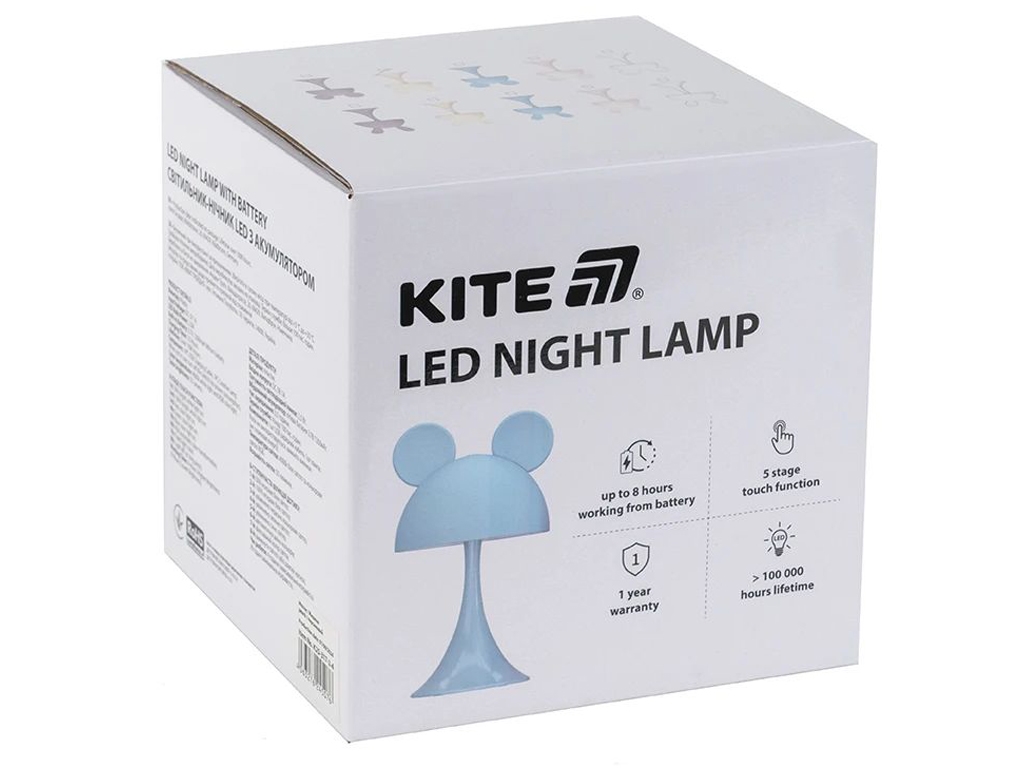 Світильник-нічник LED з акумулятором Simple Mouse рожевий, Kite