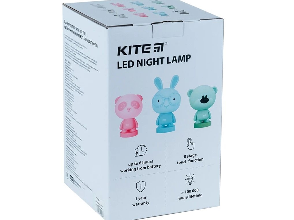 Світильник-нічник LED з акумулятором Bear зелений, Kite