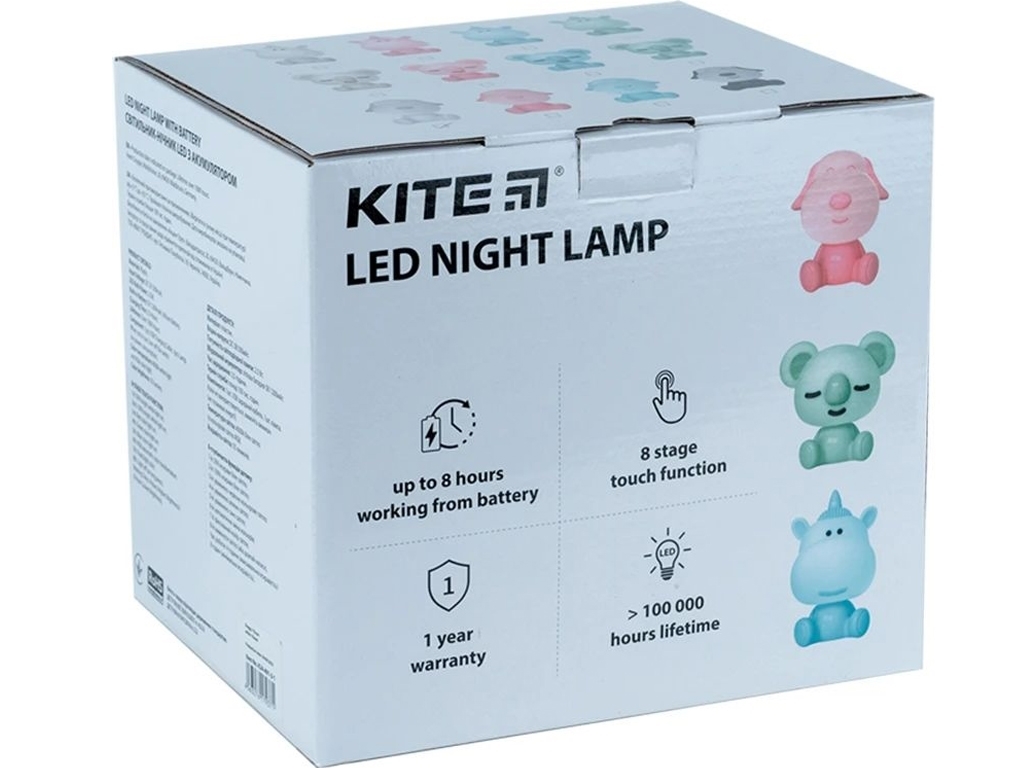 Світильник-нічник LED з акумулятором Unicorn зелений, Kite