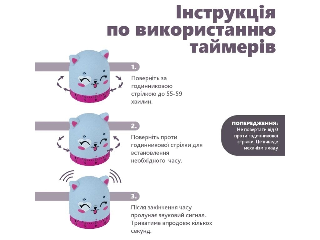 Таймер механічний Cat, Kite, K24-173-1