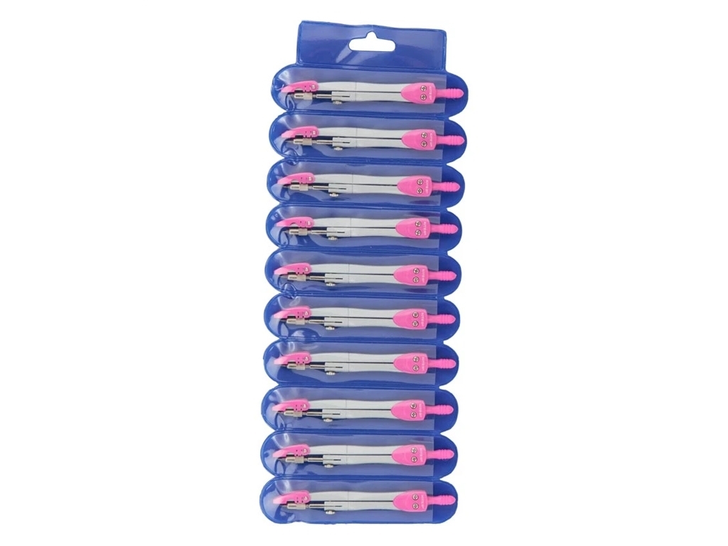 Циркуль розовый Kite K18-382-10 в PVC чехле, 12,5 см