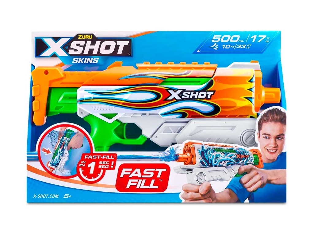 Водный бластер игрушечный X-Shot Fast FIill Sins HYPERLOAD Inferno. Zuru 11854D