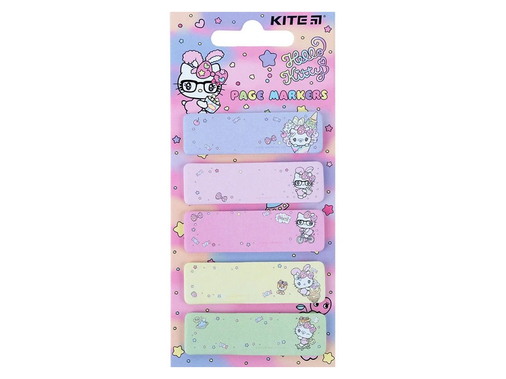 Закладка бумажная с рисунком 5х15х50мм.100 шт. Hello Kitty. Kite HK23-480