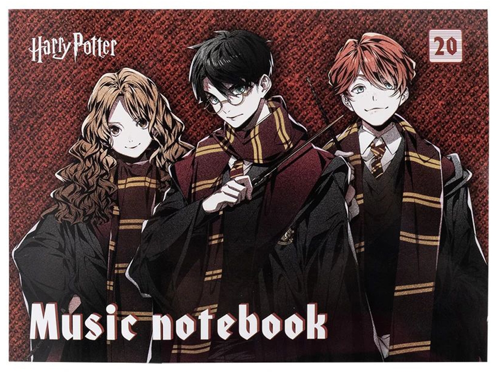 Зошит для нот Harry Potter А5, 20 аркушів, Kite